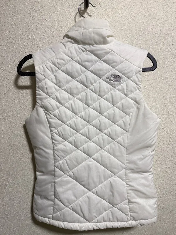 The North Face Thermoball‎ Eco Puffer Vest Womens XS White Quilted Full Zip - Image 8