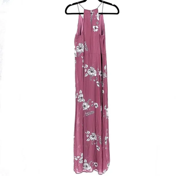Nwt Express Floral Maxi‎ Dress XS Halter Strap Pink - Image 8