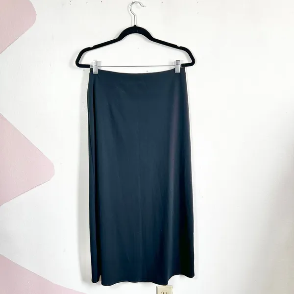 Abercrombie & Fitch Maxi Skirt Medium Petite Black Vacation Beach Cruise‎ - Image 2