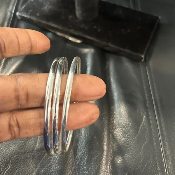 Elegant Silver Bangle Set - Image 6