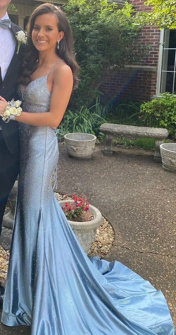 Sherri Hill Blue Gown - Image 3