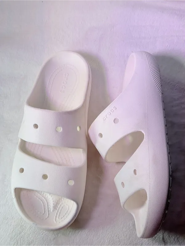 CROCS Classic Dual-Strap White Slide - Image 6