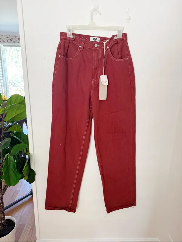 NWT Free People ZGY Hi & Loose Super High Rise Jeans Sz 27 - Image 2