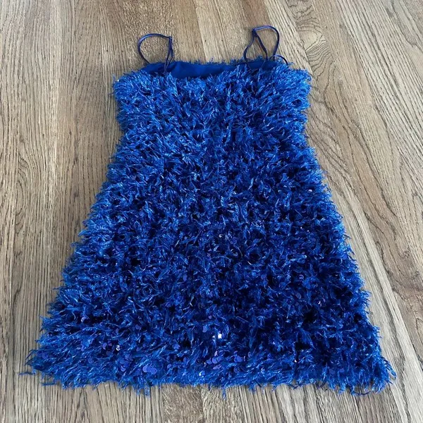 Urban Outfitters Purple feather dress - Image 4