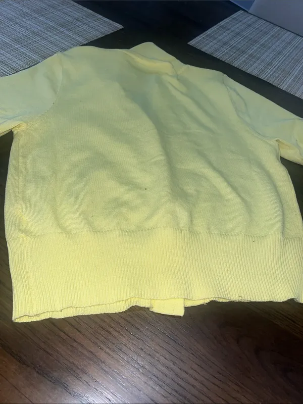 SHEIN Yellow Short Sleeve Button-Up Cardigan - Image 2