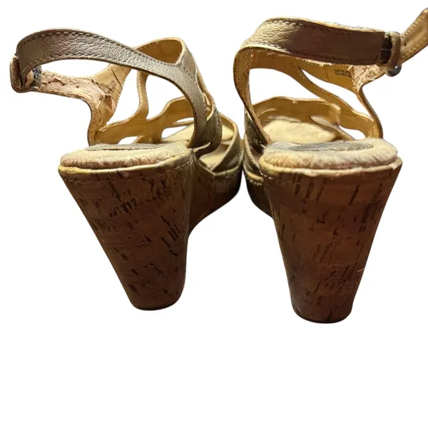 BOC Born Concept Shoes Womens Size 9 40.5 Wedge Sandals Strappy Cork‎ Platform - Image 9