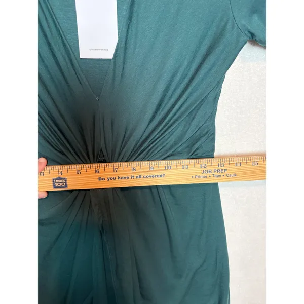 Lovers and Friends Sundance Maxi Dress Everglade Green V-Neck Twist Front Small - Image 10