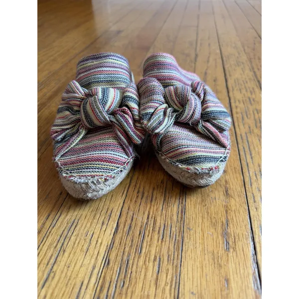 Sam Edelman Shoes Sandals Womens Size 7.5 Multicolor Striped Bow Espadrille - Image 2
