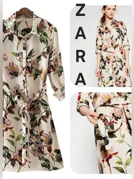 Zara Printed Tunic / Shirt Dress Size Small - Image 11