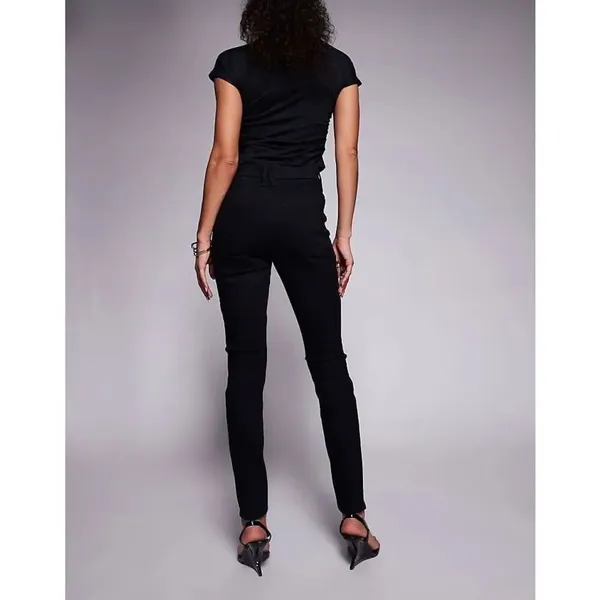 Good American Good Legs Mid Rise Black Skinny Jeans size 2/26 #784 - Image 3