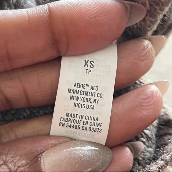 AERIE | Animal Print Knit Sweater Sz XS - Image 8