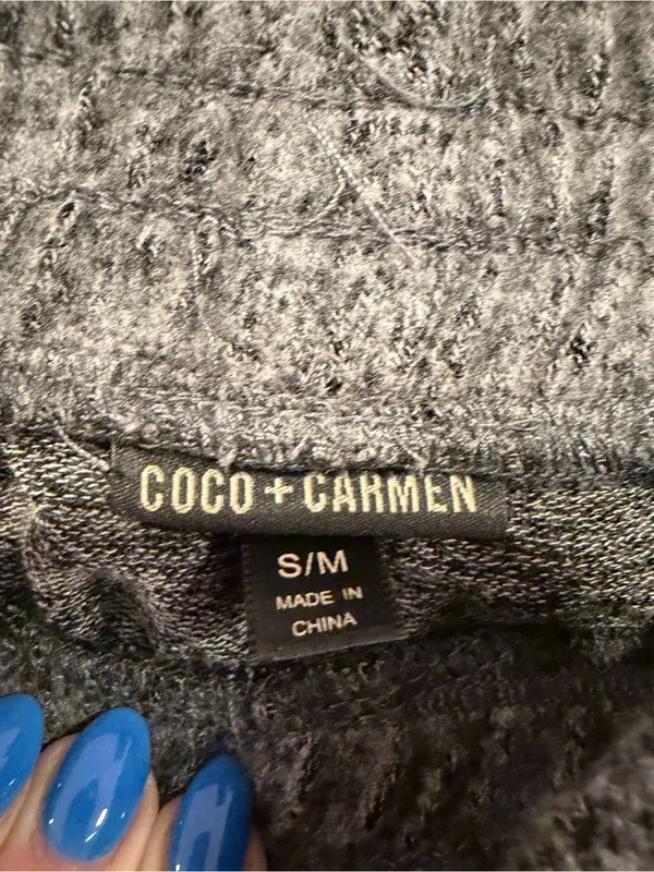 Coco + Carmen Charcoal Knit Joggers - Image 2