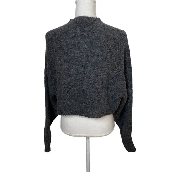 Aritzia Wilfred Free Cropped Sweater Alpaca Wool Blend Crewneck Pullover Small - Image 5