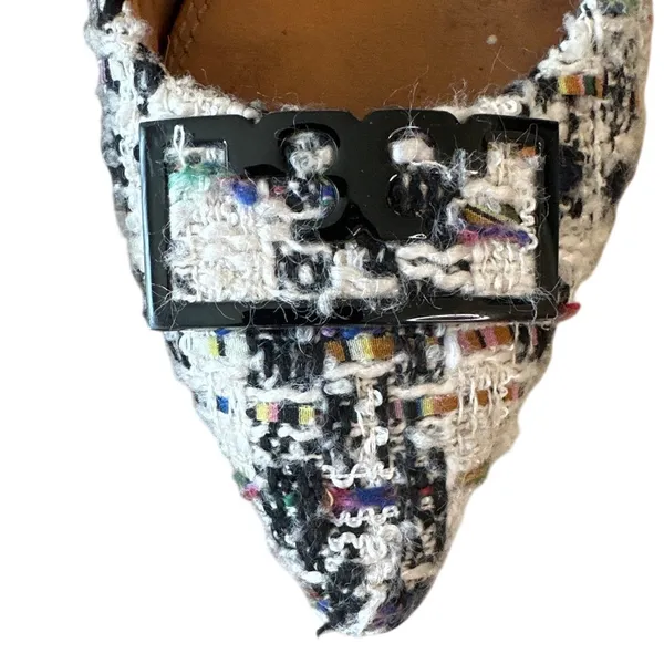 Tory Burch Gigi Tweed Pointed Toe Flats‎ Multicolor 6.5 - Image 10