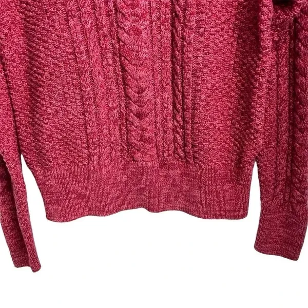GAP Women's‎ Pink Cable Knit Pullover Sweater Size M Casual Fall - Image 7