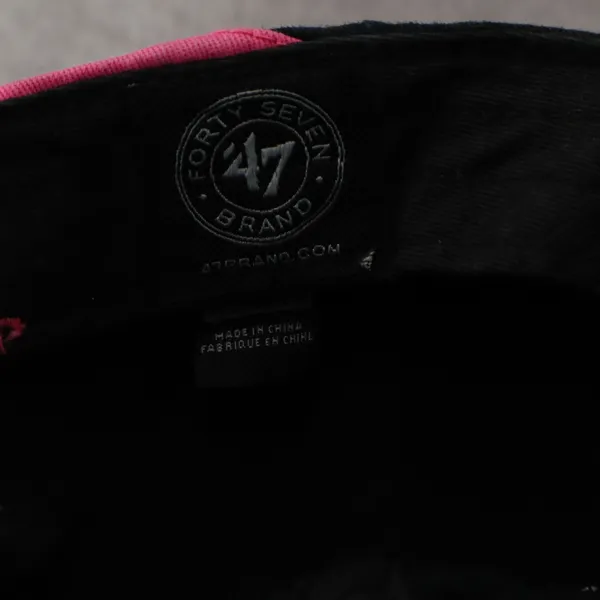 Kansas City Chiefs '47 Brand Black Pink Cloth‎ Strap Athletic Baseball Hat Cap - Image 7