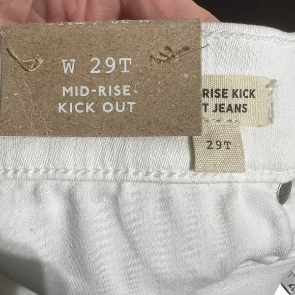 NWT Madewell Mid-Rise Kick Out Crop White Jeans Size 25‎ Denim Pants - Image 7