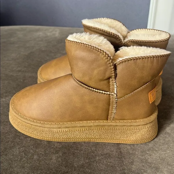 Women’s Mini Platform Ankle Boots Faux Fur Lined Size 9 (EU41) NEW - Image 4