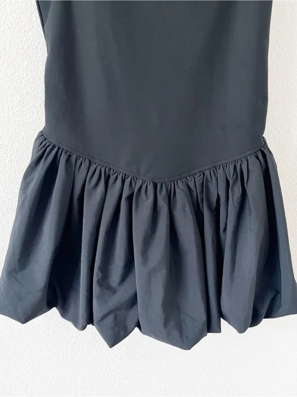 Abercrombie YPB sculptLUX Black Bubble Hem Activewear Shorts Interior Mini Dress - Image 4