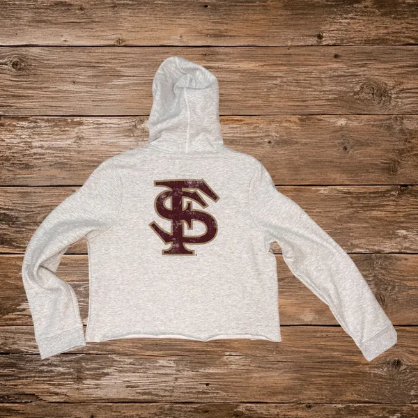 League FSU Florida State Seminoles Cropped Hoodie L Collegiate Athleisure - Image 3
