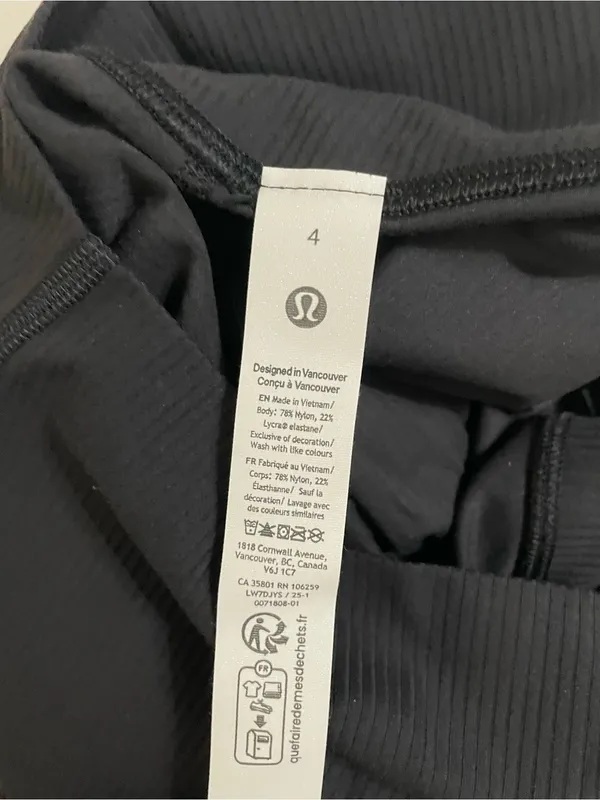 Lululemon NWT Align High-Waist Black Ribbed Bike 6” Shorts Size 4 - Image 11