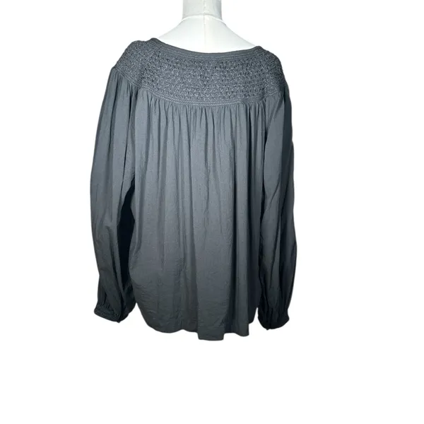 Old Navy Black Blouse with‎ Tassel Accents - Image 2