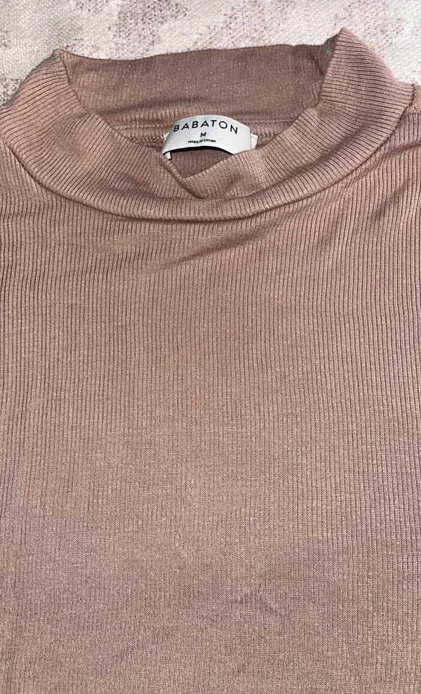 Aritzia Babaton Ribbed Mock Neck - Image 3