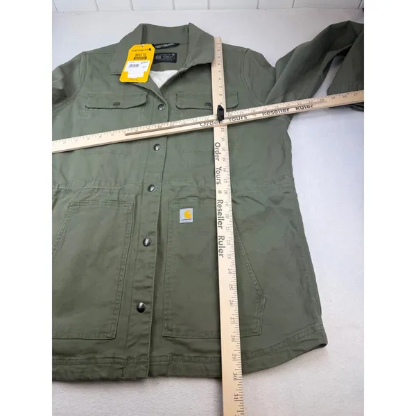 Carhartt Womens Tencel Lightweight Canvas Jacket Green Size Large NWT - Image 6