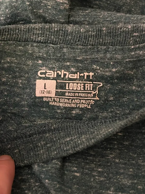Carhartt Women’s Heavyweight Short Sleeve Pocket Tee in Tidal Snow Size L - Image 3