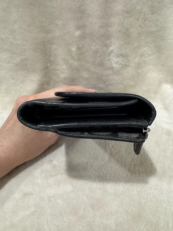 Coach Peyton Signature Jacquard Trifold Checkbook Wallet - Image 4