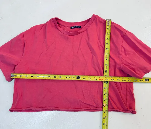 zara crop top pink size L - Image 7