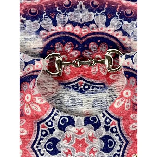 EST. 1946 Women’s Paisley Mandala Tank Top - Size Large - Pink & Blue - Image 5