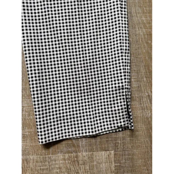 Jones New York Gingham Check Grace Ankle Pants Black White Size 10 Preppy Office - Image 8