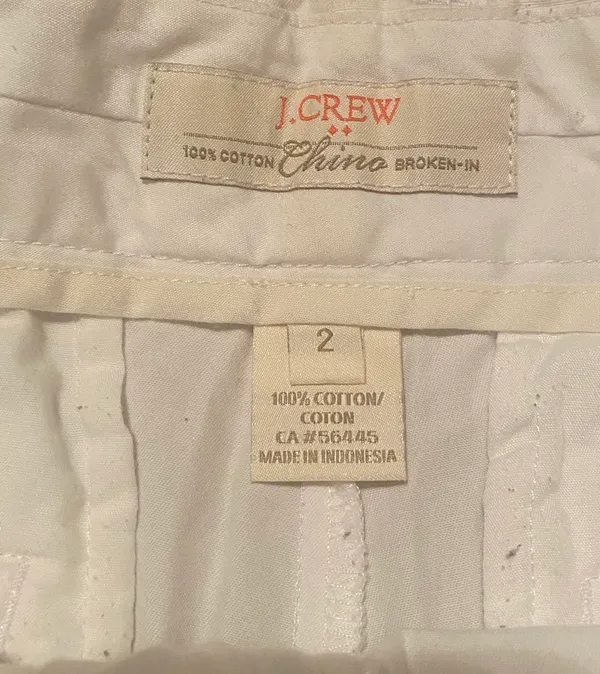 J. Crew 100% Cotton Chino Broken-In White Shorts - Image 3