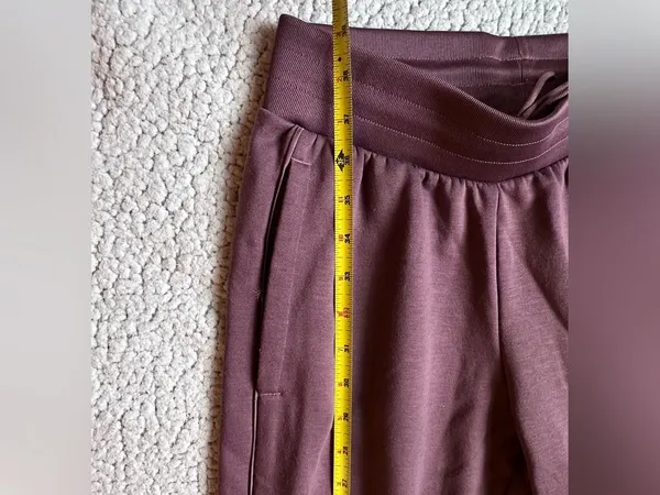 ADIDAS Relaxed Fit Fleece Tapered Active Jogger Pants Shadow Fig Purple XS - Image 8