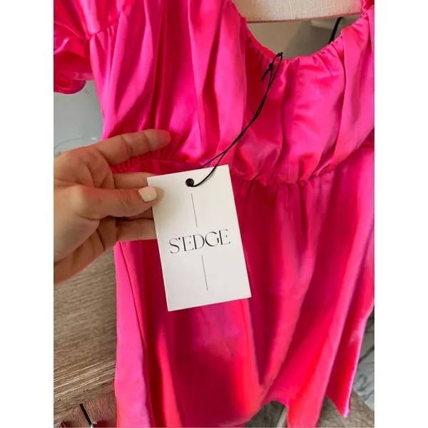 NWT S’edge Valentina Dress in‎ Sprinkles Pink Size Medium - Image 4