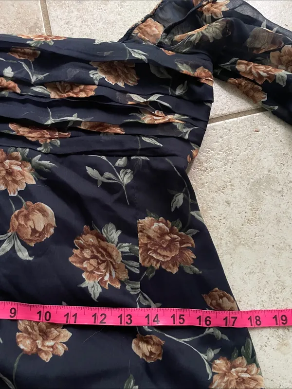 Abercrombie & Fitch Emerson Chiffon Long Sleeves Midi Floral Dress - Image 14