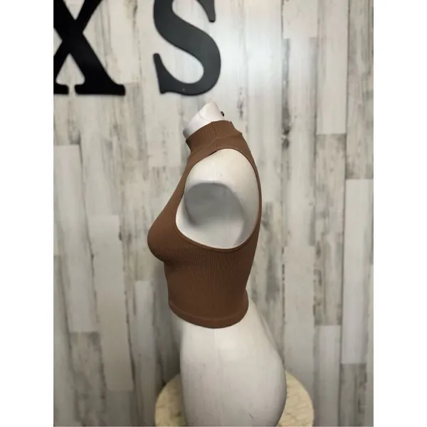 Zara Brown tank top blouse size XSmall - Image 5