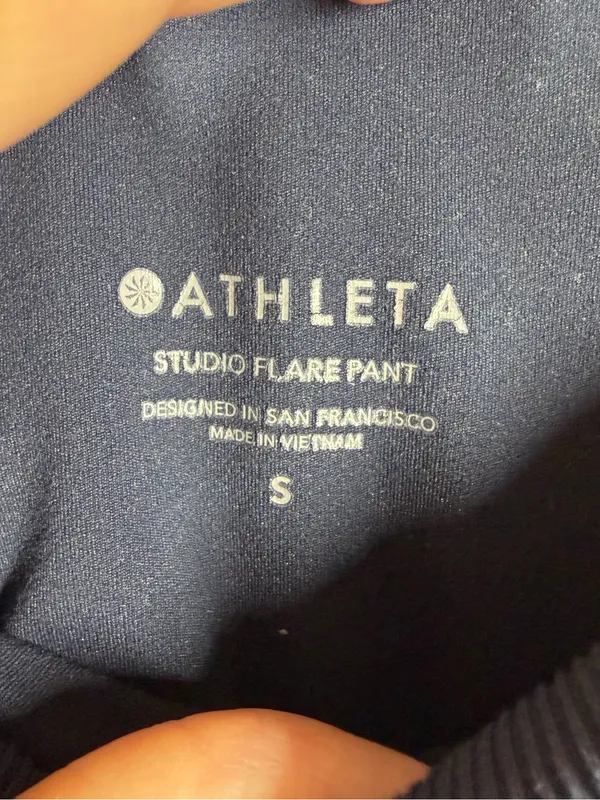 Athleta‎ Dark Blue Studio Flare High Rise Pants - Image 4