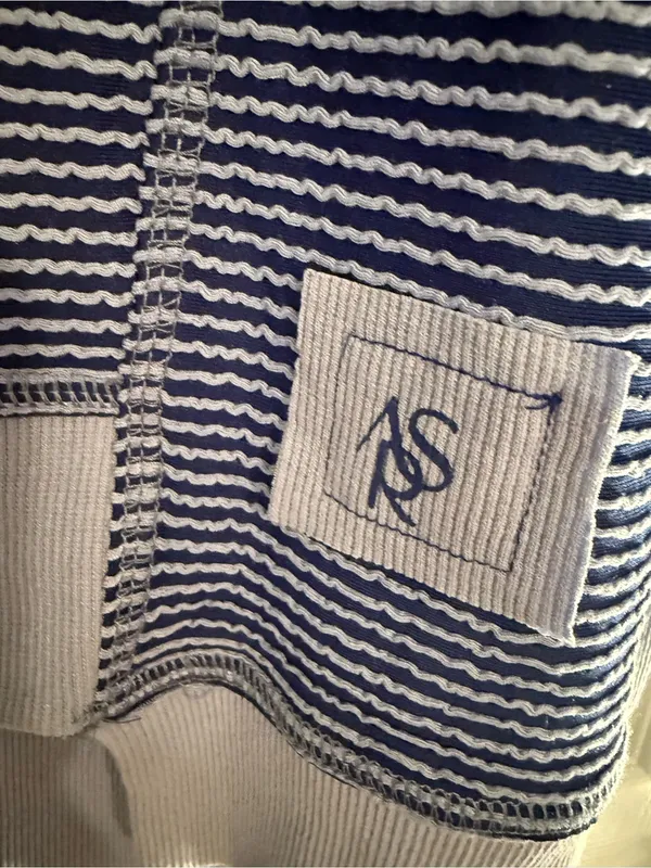 Altar’d State Striped Navy & Light Blue Crewneck Pullover - Image 3