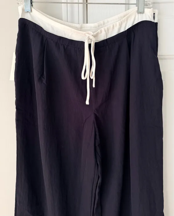 Anthropologie Layered Drawstring Wide-Leg Trousers, Size S - Image 8