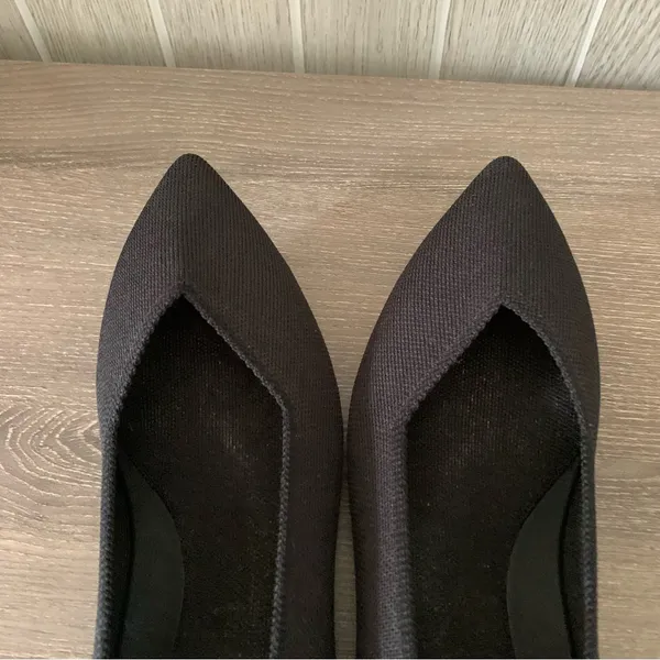Rothy’s The Point II Washable Pointed Toe Ballerina Flats Black 9 - Image 6