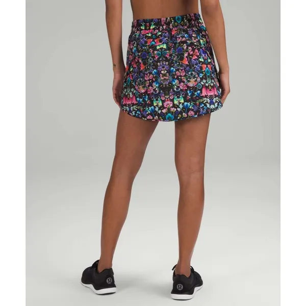 Lululemon Athletica Hotty Hot High Rise Skirt Skort Black Flowerscope Floral 4 - Image 2