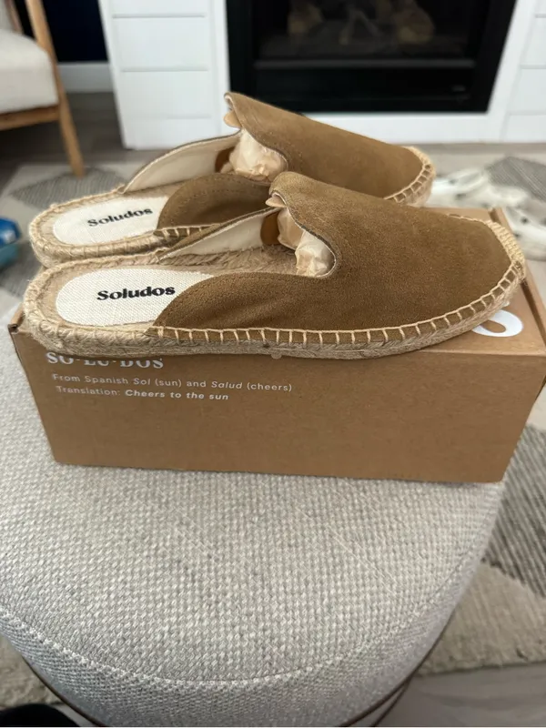 Soludos Womens Espadrilles The Smoking Mule Miel Brown 6 - 6.5 New - Image 5