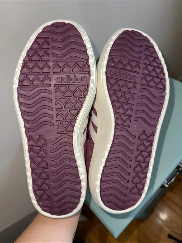 Adidas VL Court Bold Platform Sneakers Burgundy White NWT Size 5 - Image 5