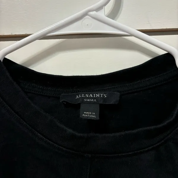 ALL SAINTS Allsaints Ruched Tie-Side Top BLACK - Image 7