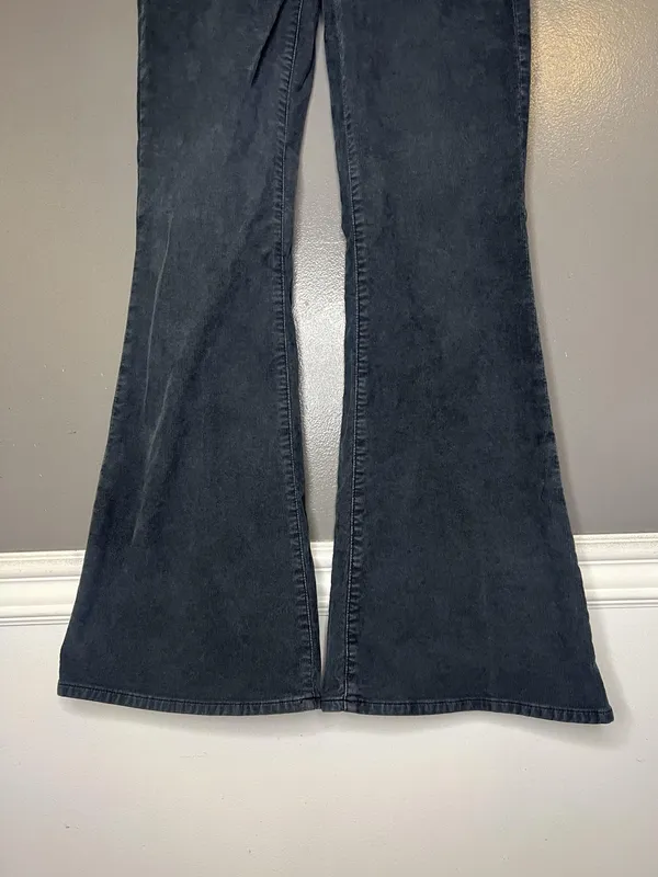American Eagle Outfitters Pants Womens 0 Gray Hi-Rise Flare Corduroy Stretch - Image 3