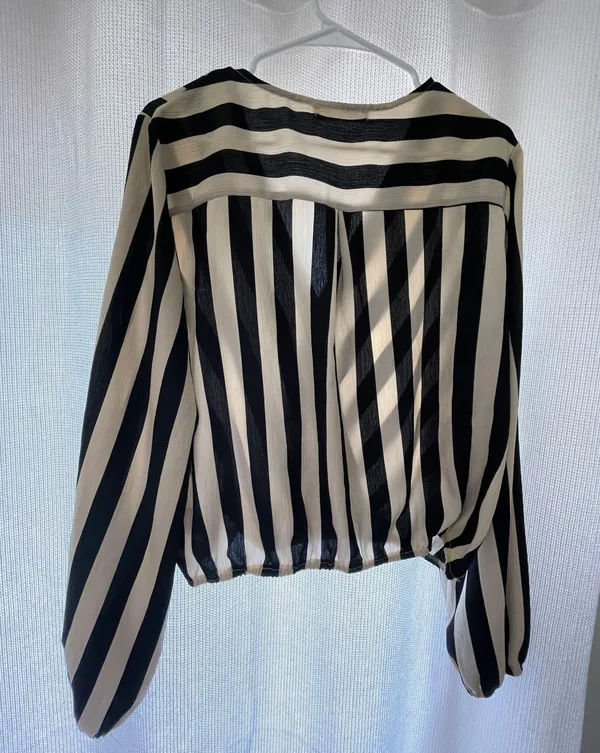 Mustard Seed Striped Long Sleeve Blouse - Image 2