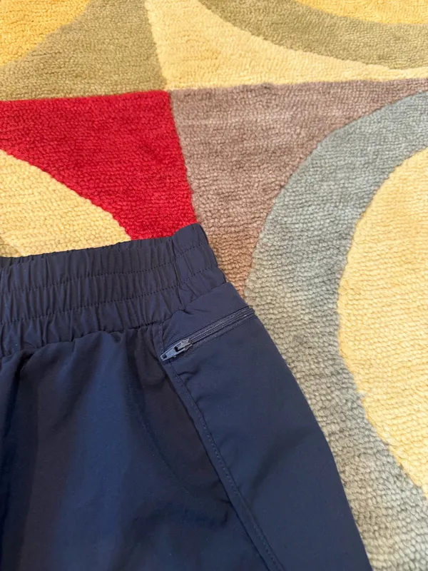 Navy Blue Workout Athletic Running Shorts Built in Underwear Women’s Size Large - Image 3