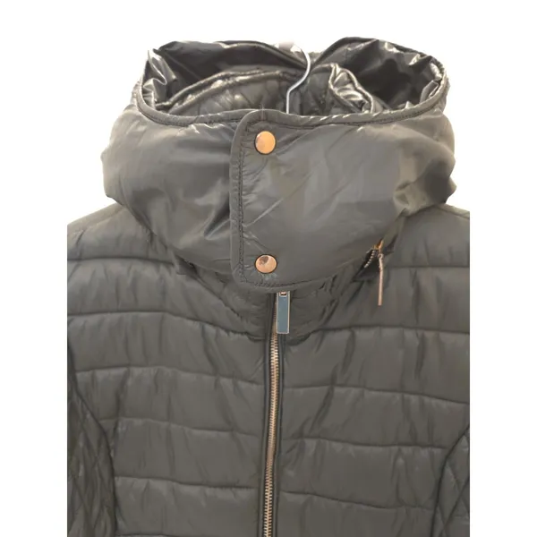 Mango Down Y2K Hunter Green Duck Feather Fill Jacket Removable Hood L Womens - Image 8